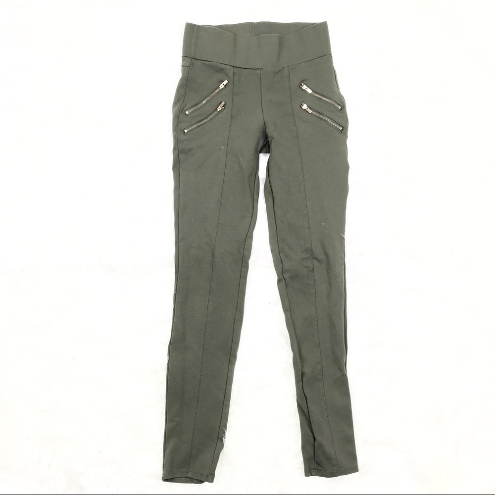 🌵Guess Girls Small Olive Pants Gold Zippers
